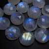 11mm - 15pcs - AA high Quality Rainbow Moonstone Super Sparkle Rose Cut Faceted Round -Each Pcs Full Flashy Gorgeous Fire